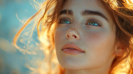 Watercolor tree landscape with abstract yellow background. Generative AI