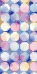 Watercolor illustration of circle pattern, circle background