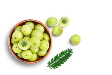 Indian gooseberry isolated on transparent background.