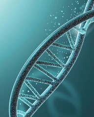 Scientific exploration of dna helix abstract gradient background digital artwork subtle scientific tone minimalist view