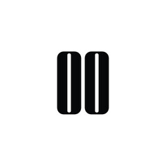 OO monogram logo design letter text name symbol monochrome logotype alphabet character simple logo