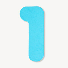 plastic number one isolated on white background png file