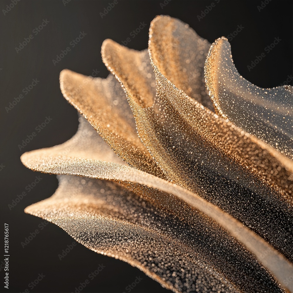 Poster macro view of insect wings highlighting pollution particles nature scene close-up textured environme