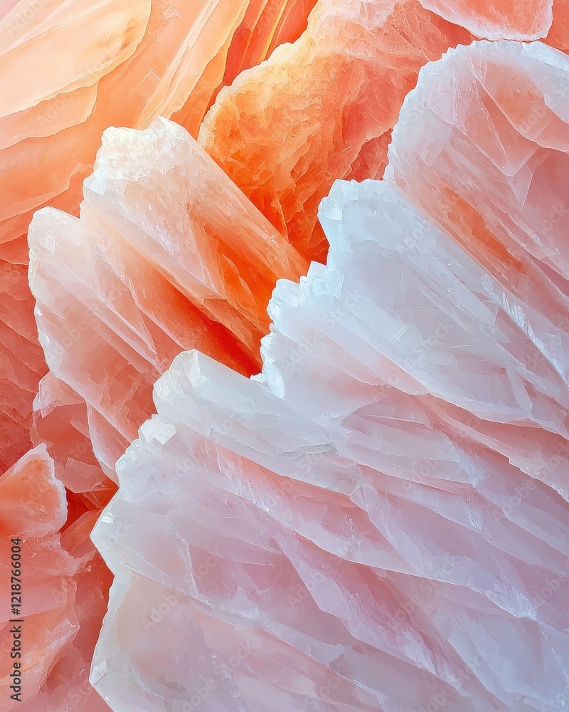 Aufkleber ethereal crystal quartz patterns natural formation macro texture bold tones close-up view abstract b