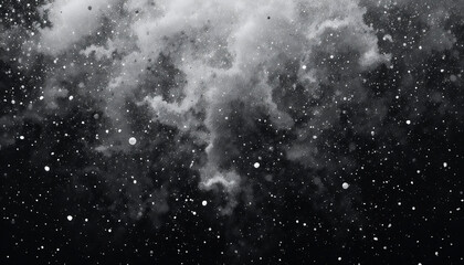 Obraz premium Raindrops on a window with a cosmic night sky, featuring stars, galaxies, and nebulae, creating an abstract, glowing universe in deep space