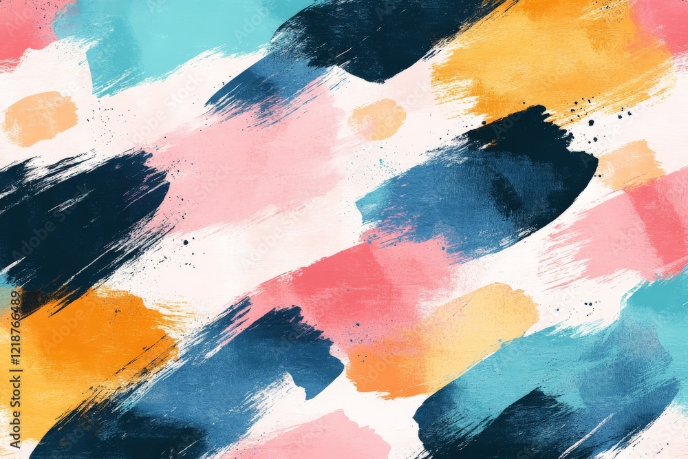 Poster colorful abstract brush strokes create a vibrant pattern for artistic expression and design inspirat