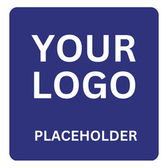Your logo blue placeholder content creation social media