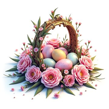 An isometric depiction of a easter bonnet icon