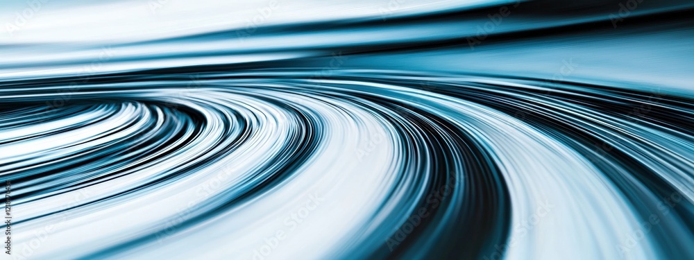 Poster abstract blue curves flowing smoothly in a dynamic motion artistic background for design and illustr