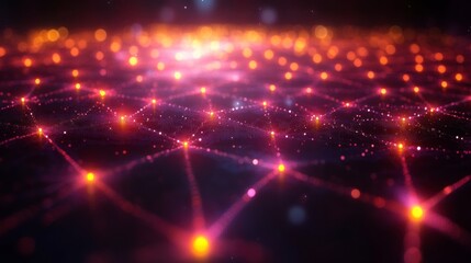 Fototapeta premium Glowing Network Web