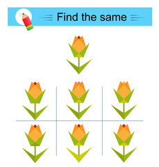 Attention task. Need to find the same of object.