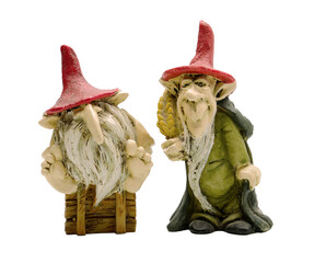 Figuras de enanos del bosque. . Fondo transparente