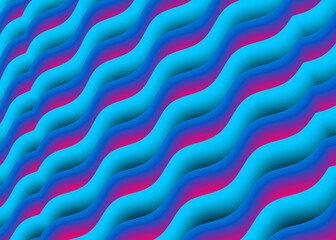 abstract volumetric wave background in blue