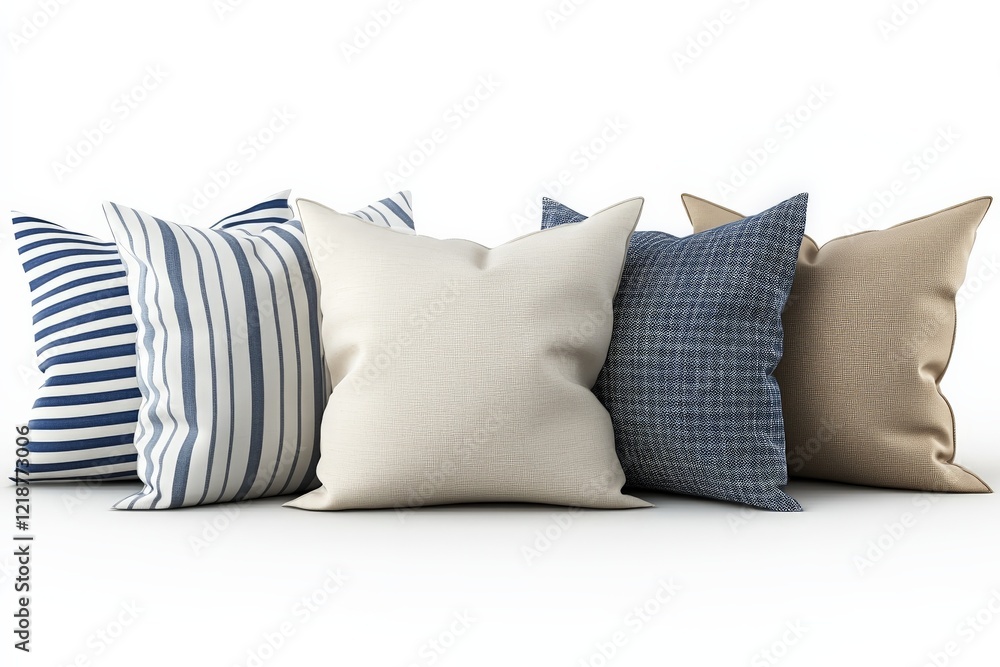 Aufkleber decorative throw pillows arranged in a stylish display showcasing various patterns and textures