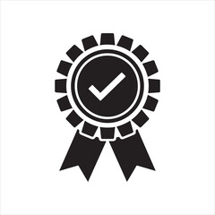 A rosette badge with a starburst design .