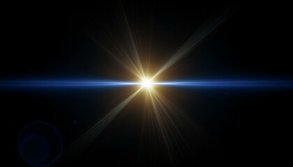 Fototapeta premium lense flare on black background