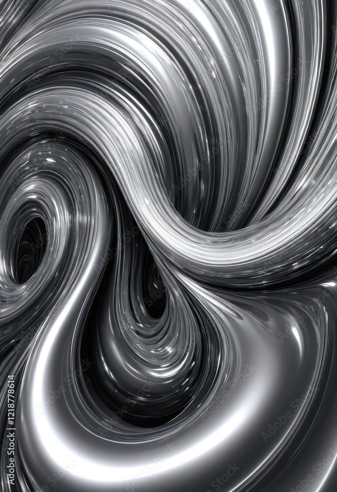 Aufkleber abstract black and white swirling marble texture with smooth and dynamic patterns wallpaper backgrou