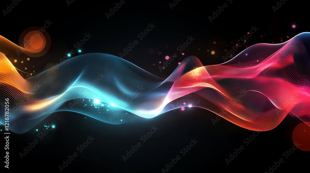 Aufkleber futuristic abstract plexus network background with glowing digital connections and high-contrast cir