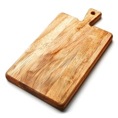 Fototapeta premium Rustic Wooden Cutting Board with Handle for Kitchen Use and Serving