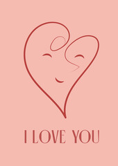 valentine card with heart