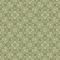 Vector damask seamless pattern with Ornamental Motifs for Decor Design.