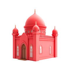 Pink Mosque 3D Render Islamic Architecture Design