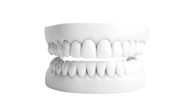 Gums dentistry human tooth on transparent background 