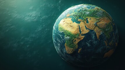 Fototapeta premium Our Precious Planet Earth: A 3D Render of the Globe