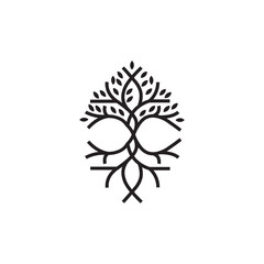The Tree Logo: A versatile design representing growth, life, and sustainability. Perfect for eco-conscious brands, environmental projects, or businesses promoting development and nature.