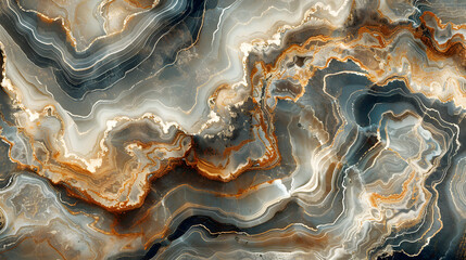 Fototapeta premium An intricate abstract marble pattern with swirling veins and rich textures, generative ai