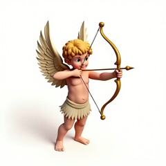 Obraz premium An isometric depiction of a cupid