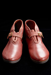 Vintage Viking Leather Shoes. Knight ancient boots