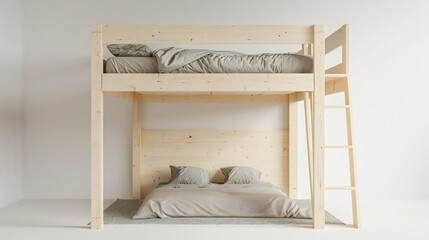 A Loft Bed is a space-saving solution that elevates the bed, creating extra room underneath for a desk, storage, or a cozy seating area. Ideal for small rooms, it offers a practical yet stylish way to