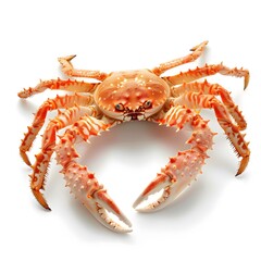Realistic Orange Crab with Detailed Textures and Features