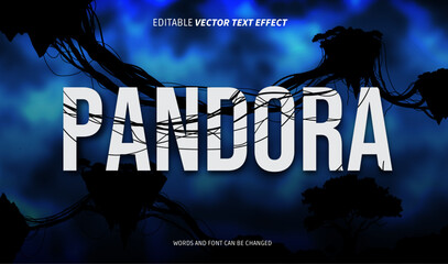 pandora editable text effect