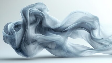 Fototapeta premium Elegant Gray Smoke Flow Art. Generative AI