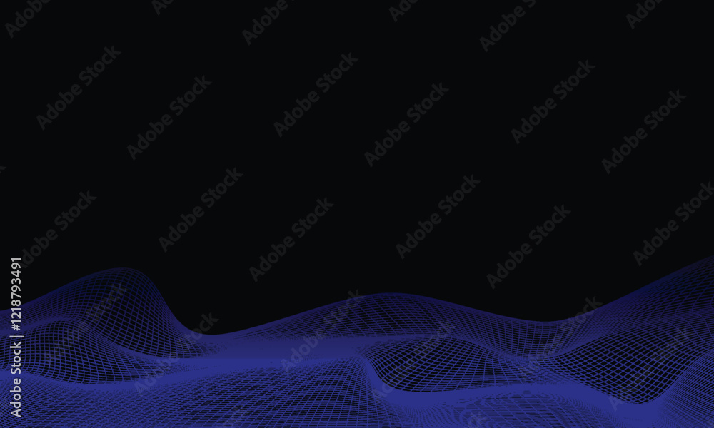 Poster cyber big data flow particles bokeh. digital neural network. concept of ai artificial intelligence t