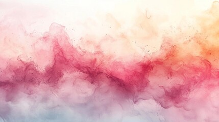 Fototapeta premium Abstract watercolor artwork in pink and red tones with delicate textures. Generative AI