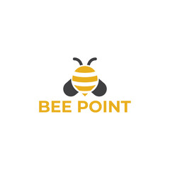 Bee Point logo design concept for online business