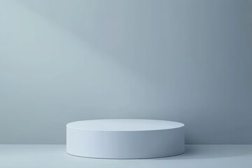 Abstract light blue gradient background with a softly blurred gray wall for product display, studio room, or minimal interior design. Vector illustration of an empty space. 