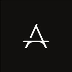 Vector initial letter A typography logo design 