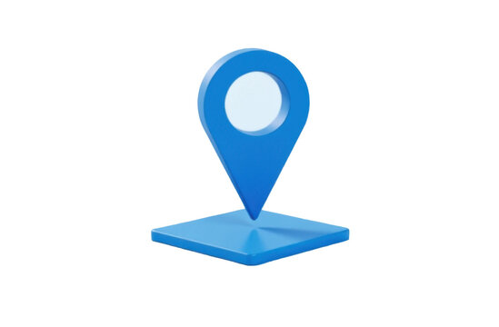 the icon for the geolocation image is blue on a white background with space for text
