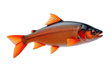 salmon fish on a white background