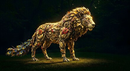 lion in the night