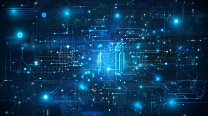 Futuristic abstract technology circuit board background with digital connectivity and data flow – high-tech network system with intricate lines and electronic components on a white background


