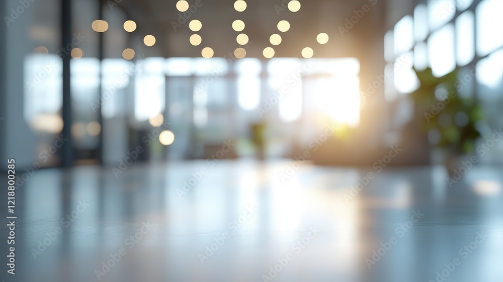 Aufkleber abstract creative environment with bokeh lights and soft focus in a modern space, ideal for conceptu