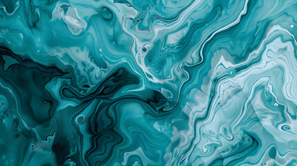 Beautiful abstract marble pattern with aqua hues, generative ai