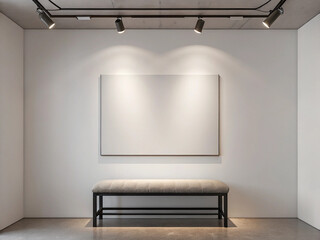 Frame mockup, ISO A paper size. Rustic Farmhouse Living Room. Interior mockup with house background. Modern interior design. 3D render