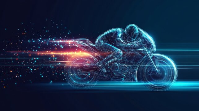 Futuristic abstract digital technology background with high-speed data flow, glowing circuit connections, and innovative network design representing advanced connectivity and data transmission


