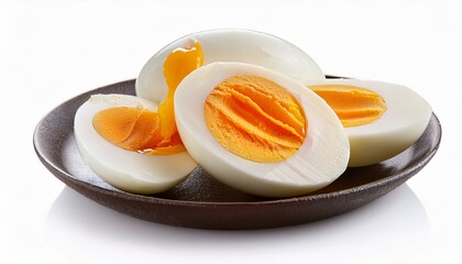 boiled egg isolated on white background